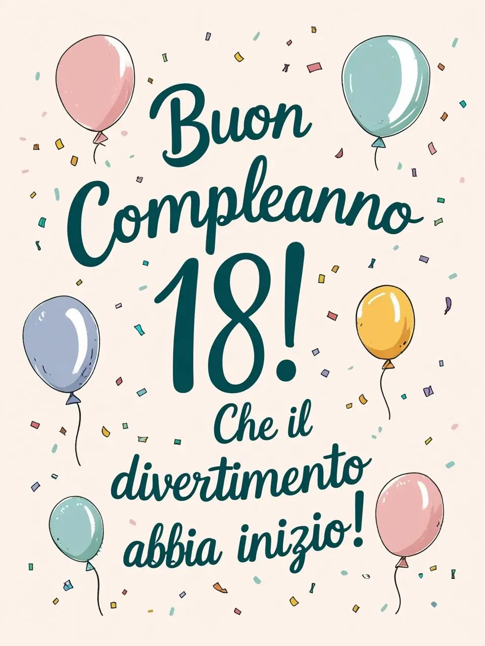 Auguri 18 Anni Buon Compleanno