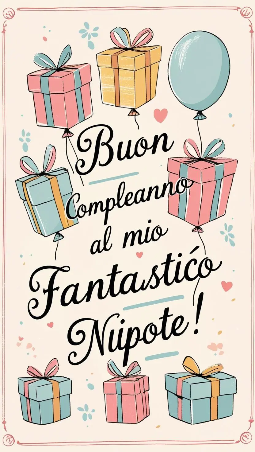 Auguri di Buon Compleanno Nipote