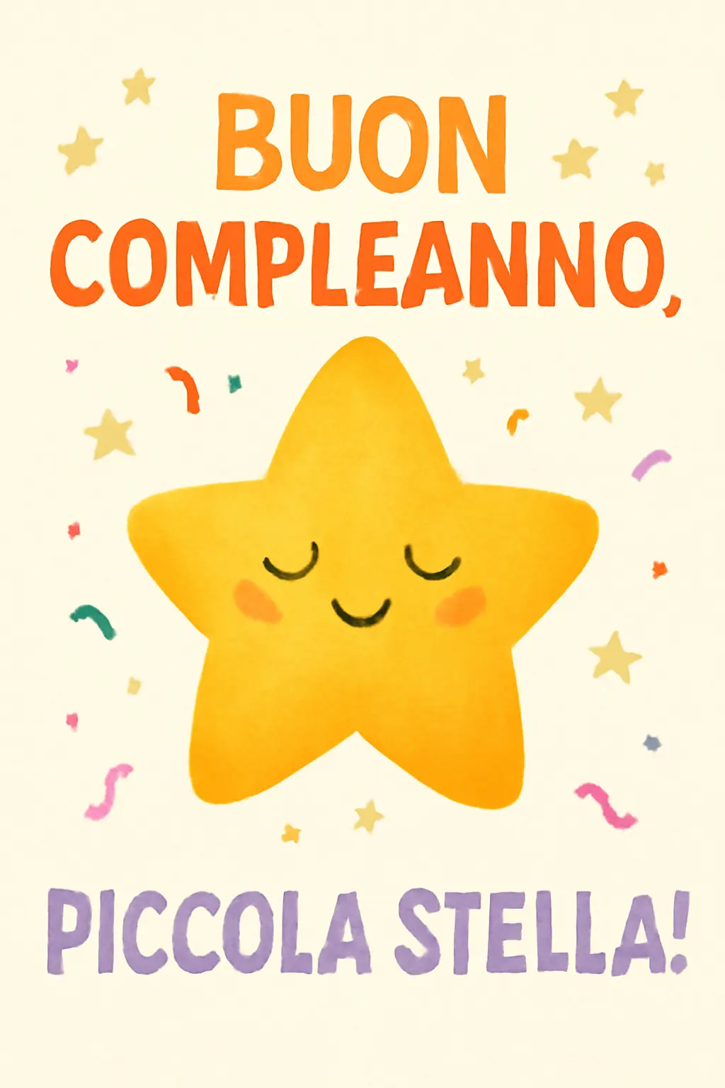 Buon compleanno piccola stella!
