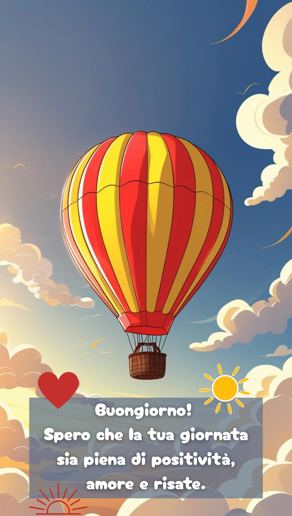 Buongiorno! Spero che la tua giornata sia piena di positività, amore e risate.