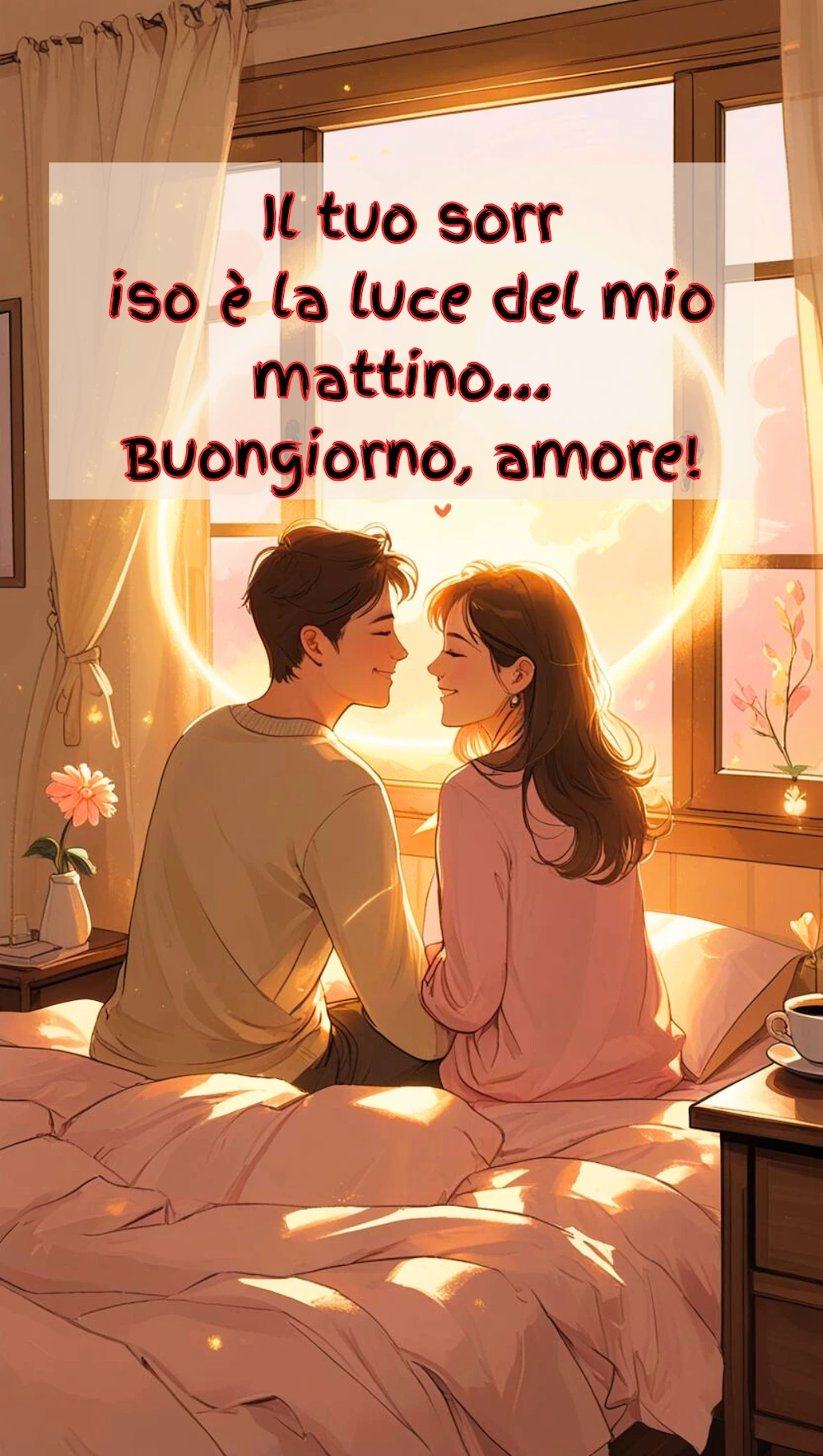 Il tuo sorriso è la luce del mio mattino... Buongiorno, amore!