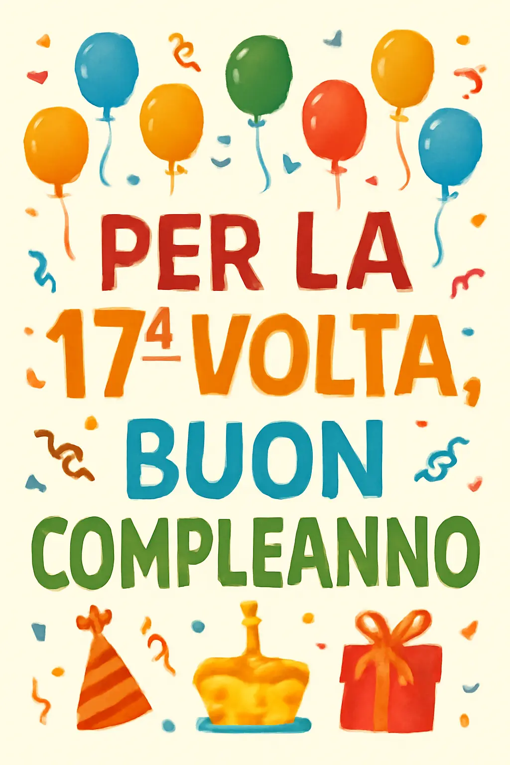 Per la 17 volta, buon compleanno