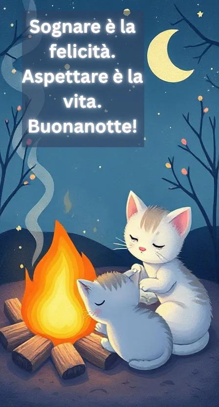 Sognare è la felicità. Aspettare è la vita. Buonanotte!