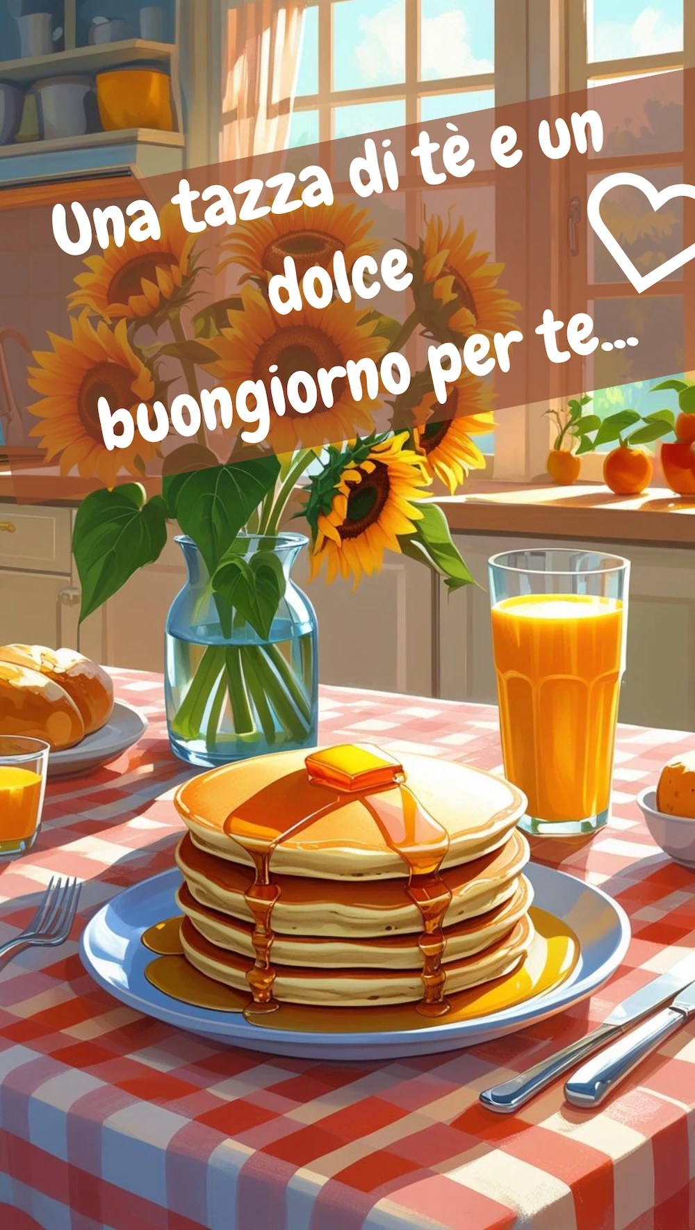 Una tazza di tè e un dolce buongiorno per te...