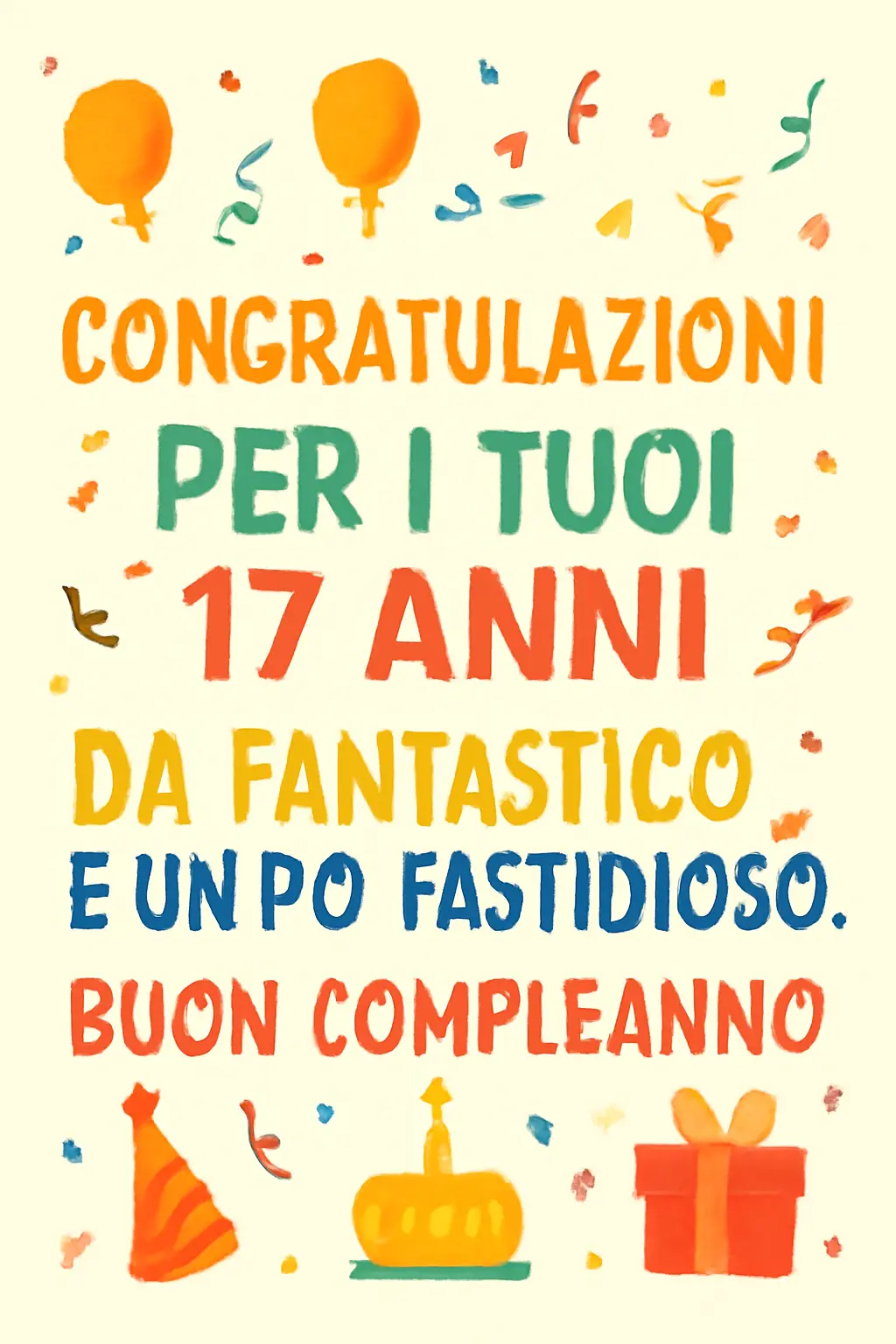 buon compleanno 17 anni