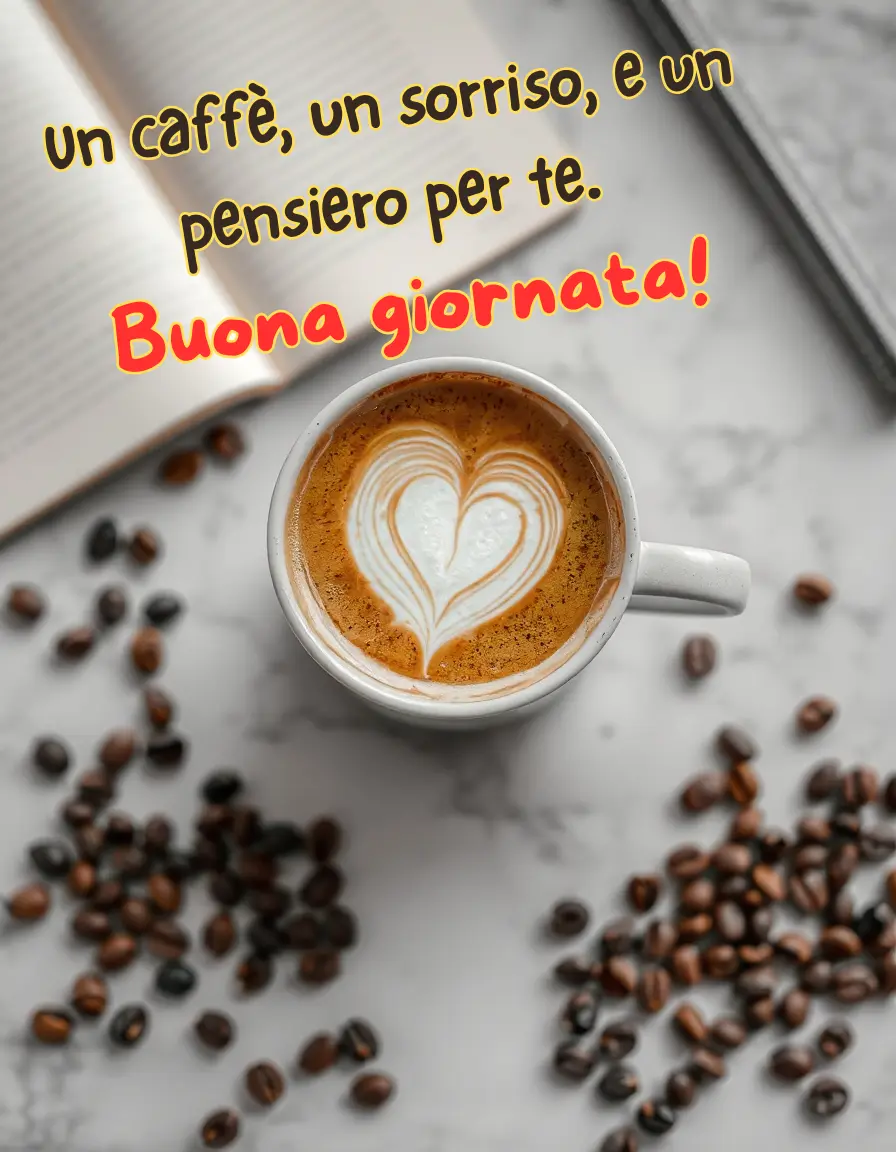 Un caffè, un sorriso, e un pensiero per te. Buona giornata!