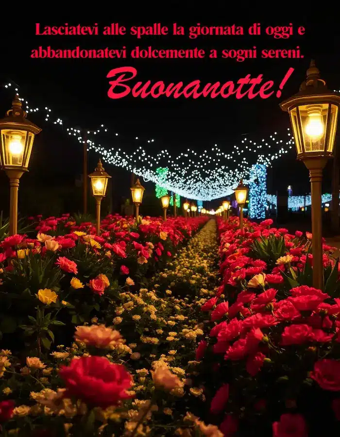 Buonanotte con i fiori