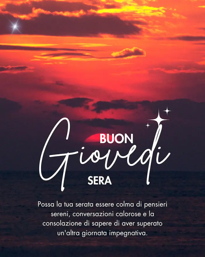 buon giovedi sera
